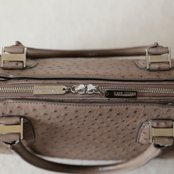 NEAR MINT! Authentic CAPE COBRA Genuine Ostrich tote shoulder bag - Picture 9 of 12
